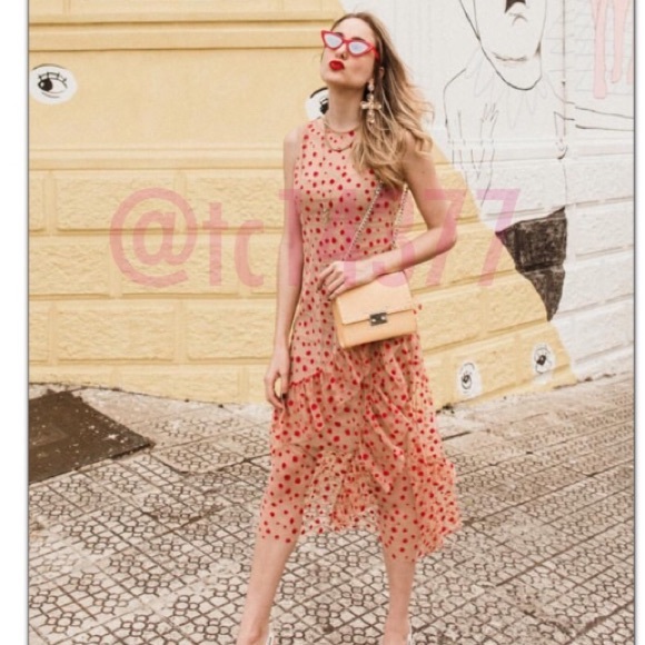 Blogger Fav Zara Sheer Red Dot Dress! - Picture 4 of 16